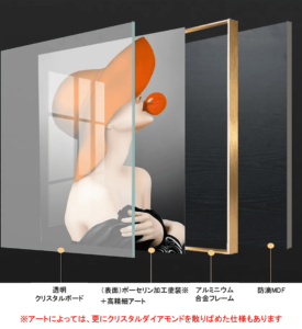 LEDクリスタル ポーセリン孔雀A with ダイアモンド120*60