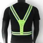 ”夜間安心・安全” LED「Y字型」ストラップ反射ベスト