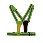 ”夜間安心・安全” LED「Y字型」ストラップ反射ベスト