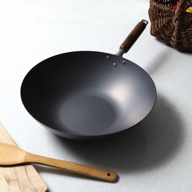 ”燕鉄器” 窒化鉄 底平 中華 北京鍋 30cm 33cm